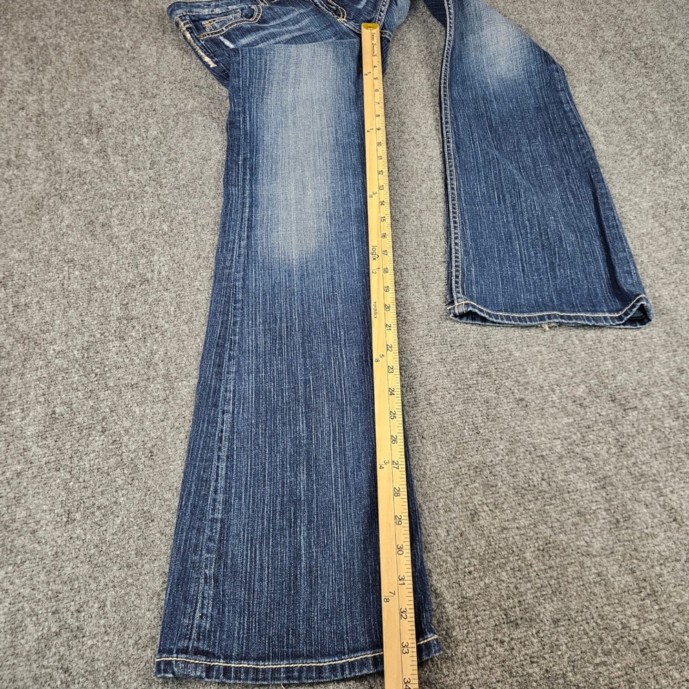 BKE Sabrina Bootcut Jeans Blue Distressed Low Rise 28x33.5 BKL8291L - Picture 6 of 12